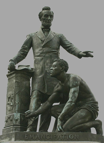 Emancipation statue in Lincoln Park
