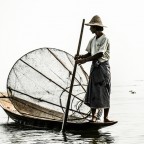 Fisherman in inle lake, Myanmar.