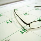 calendar with glasses