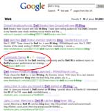 Dell: Google results