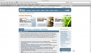 Sun Investor Relations Page