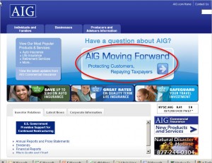 AIG home page