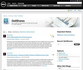 Dell IR blog