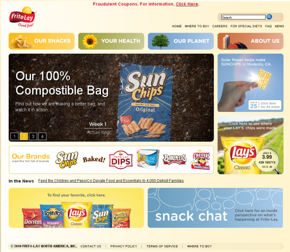 frito-lay-website-home-page