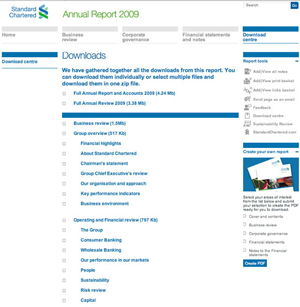 Standard Chartered Annual Report download page