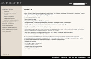 Burberry's Company Profile
