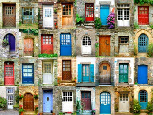 collection of doors