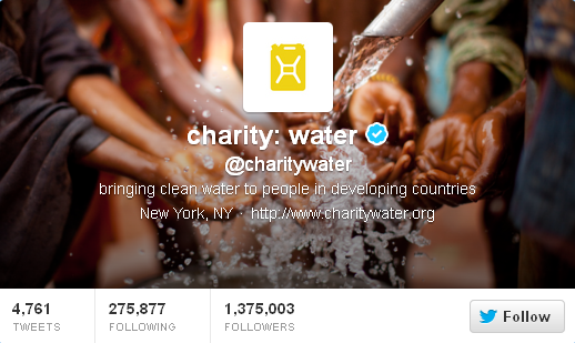 twitter charity water