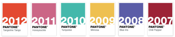 pantone color of the year 2007 to 2013