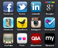 social networking mobile icons