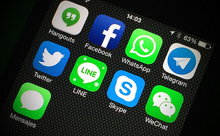 whatsapp line skype social apps on iphone